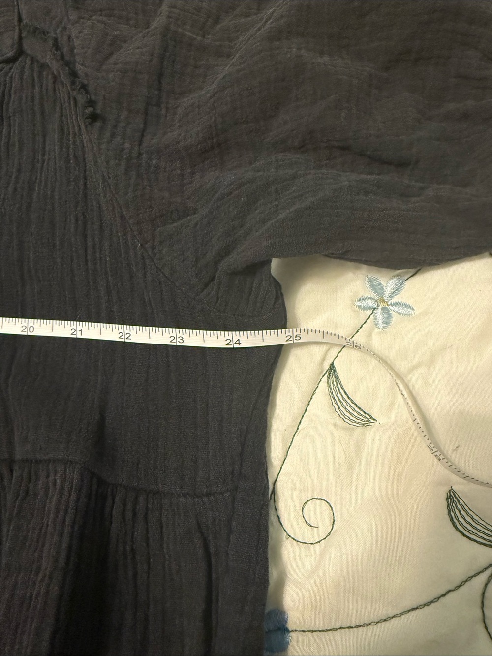 Umgee Washed Black Relaxed Maxi Dress with Collar - Picture 6 of 6